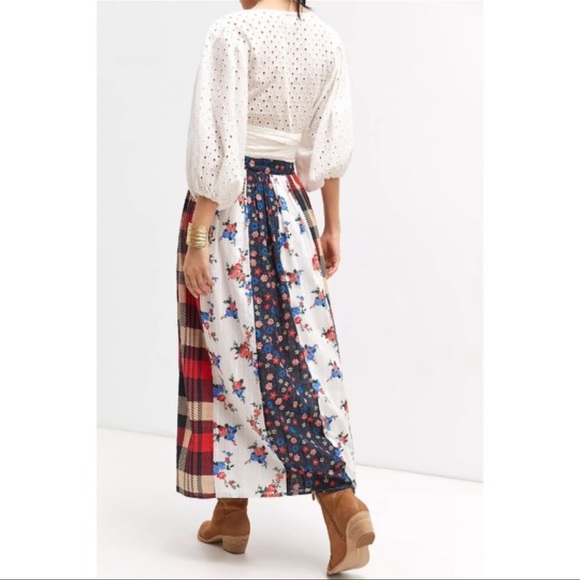 Anthropologie Letmebe Contrast Maxi Skirt NWT - Picture 3 of 8